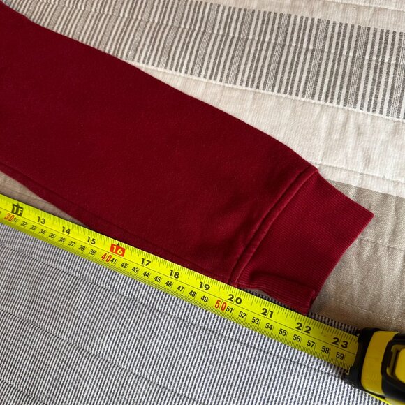 Adidas Hoodie Sweater Mens Small Red Two Tone Long Sleeve Cotton Sweatshirt - Picture 8 of 8
